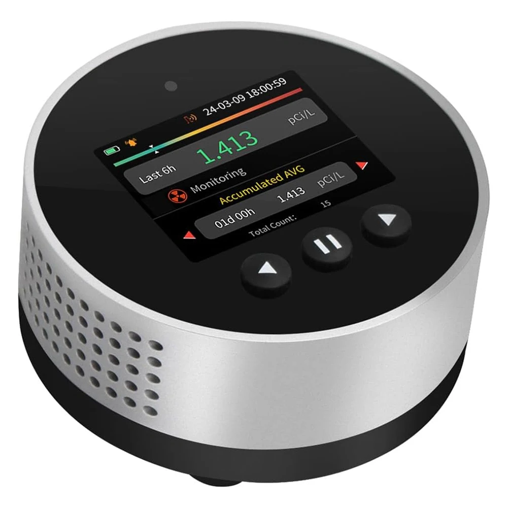 A68Z Portable Radon Detector Alpha Spectrometry Detector With LCD Color Display For Home Basement, Pci/L