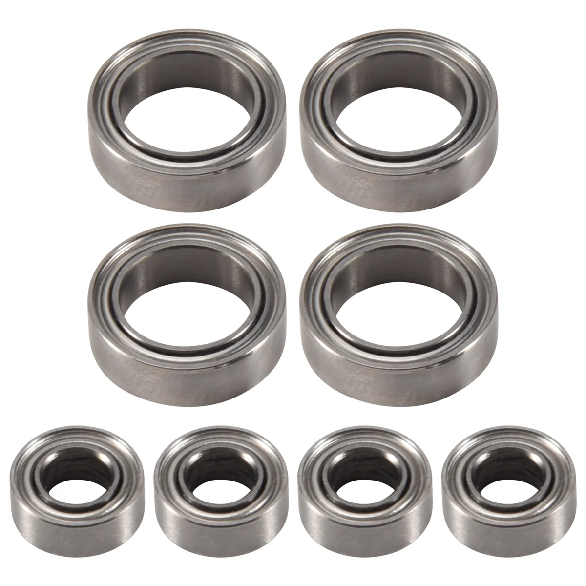 8Pcs Ball Bearings 4X8X3mm 8X12X3.5mm for HSP Himoto E18 WLtoys 1/18 RC Car Spare Parts A949 A959 A969 A979 A959-B A949-33