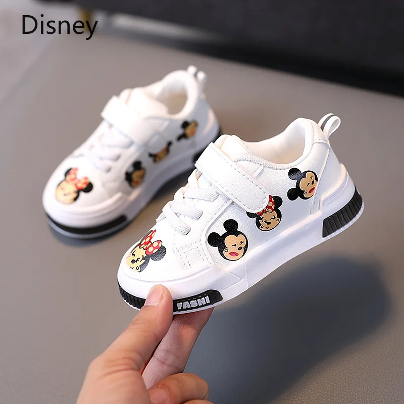 

Fashion Disney Minnie Mickey Casual Shoes Girl Baby Breathable Soft Sole Pink White Children's Sneakers Toddler Shoes Size 21-30
