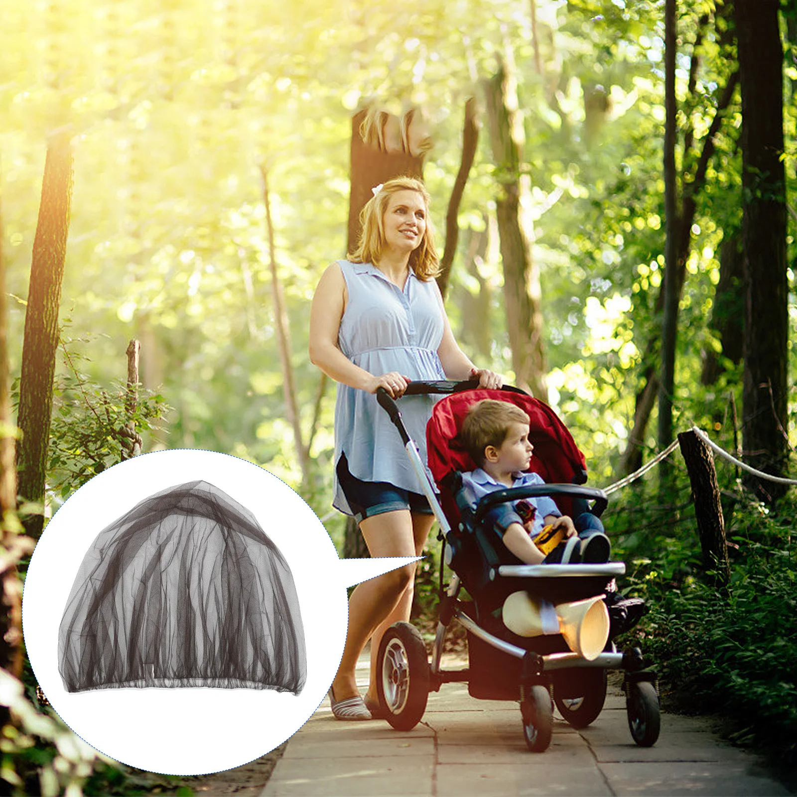 

3Pcs Infant Stroller Net Universal Fit Mosquito Protection for Babies Stroller Cover Crib Cradle Cart Travel Essential Portable