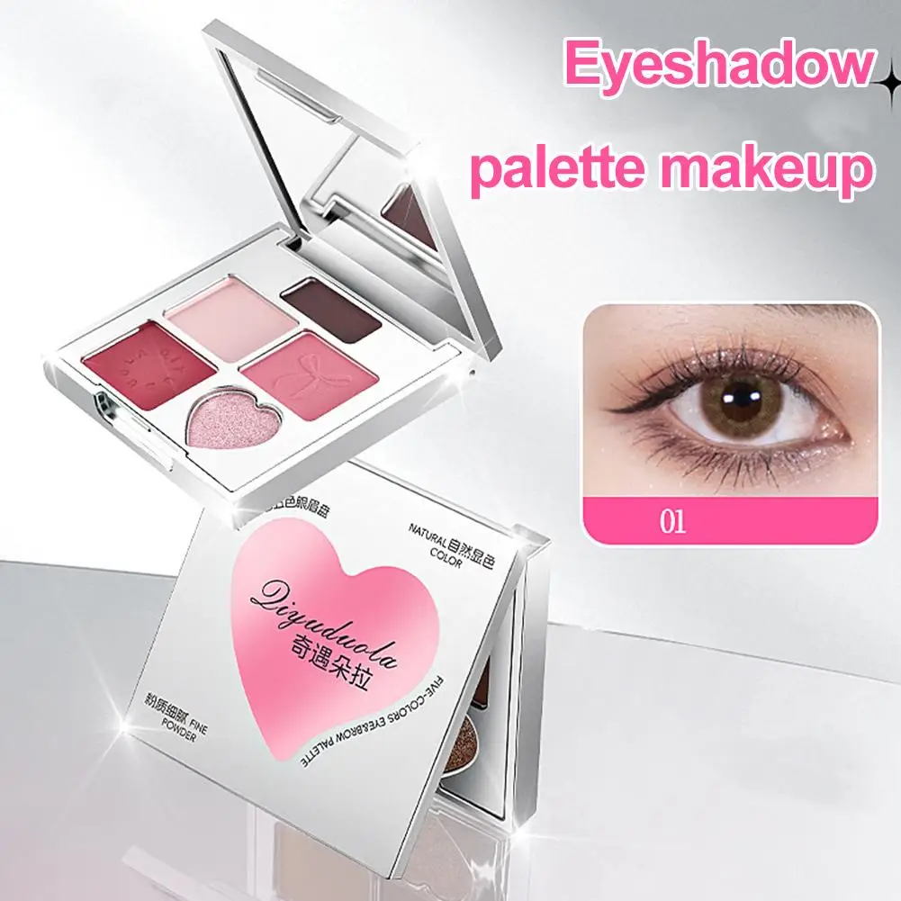 Pięciokolorowy Cień do Powiek Matowy Perłowy Jasny Makijaż Naturalny Cień dla Uczennic Kosmetyki do Oczu Makijaż Ziemia N4S3