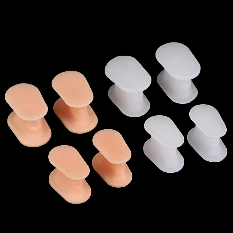 2Pcs I-shaped Toe Splitter Gel Toe Separator Corrector Straightener Soft Silicone Toe Protector Spacer Foot Care Tool