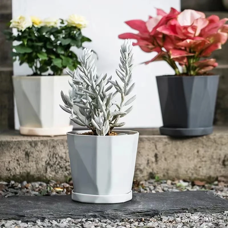 Large-Diameter Plastic Flower Pots for Indoor & Outdoor Succulent And Green Plants Garden Decorations