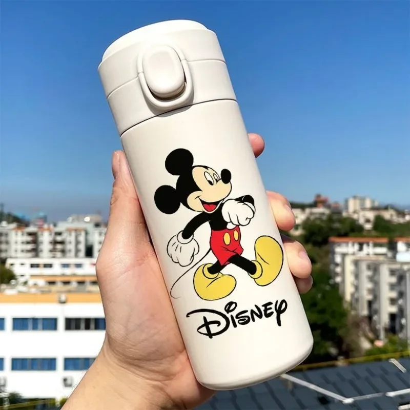 Disney Mickey Minnie Mouse Donald Duck Thermos Vacuum Cup Childen Cartoon 304 Stainless Steel Water Bottle Portable 350ML 450ML