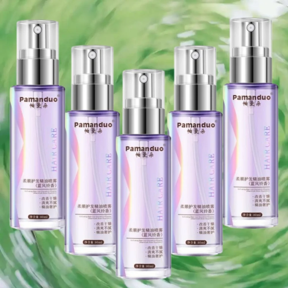 

5Pcs Hair Care Essential Oil Spray Nourishing & Repair Smooth Shiny Finish Long-Lasting Fragrance Spray