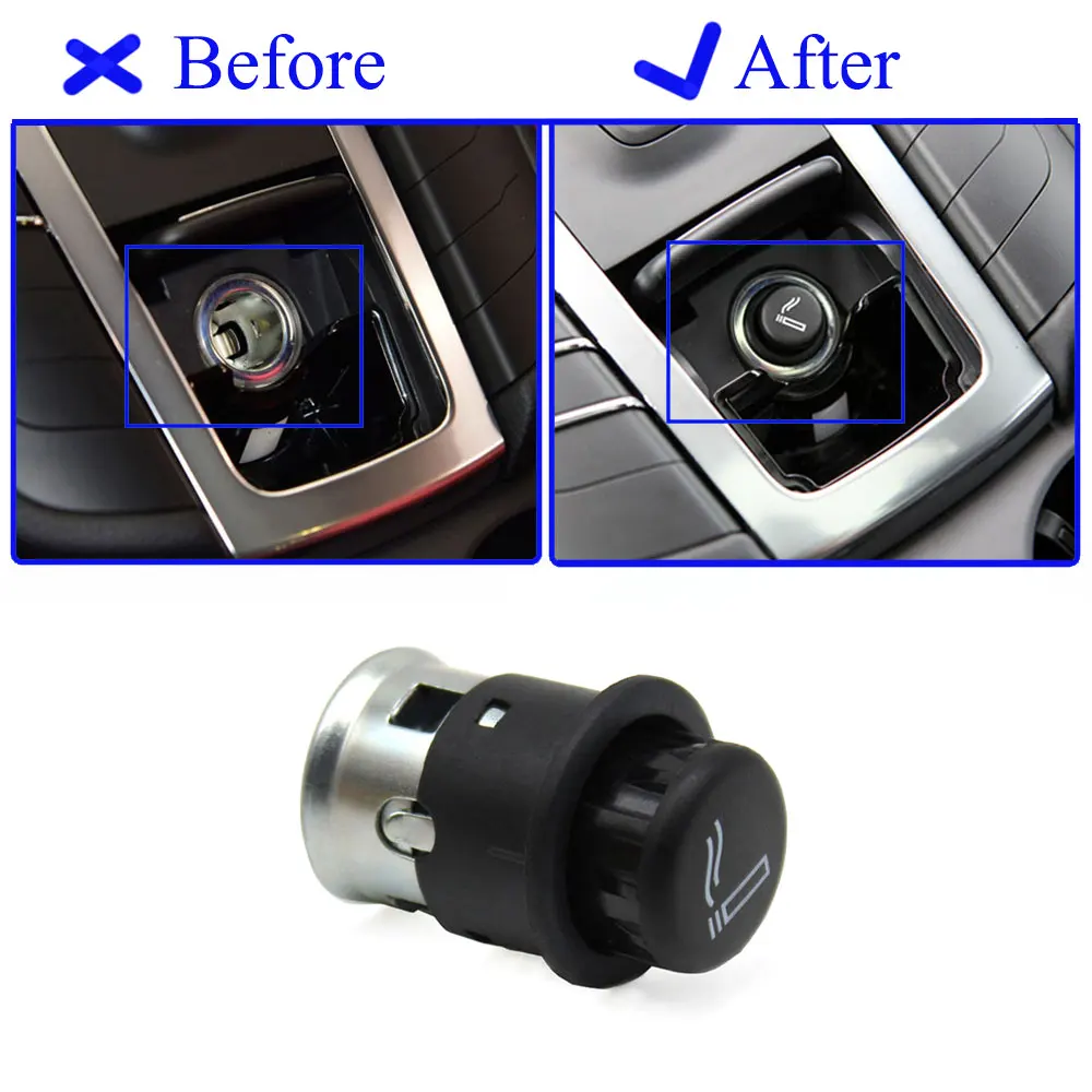 For Porsche Macan 95B Interior Console Cigarette Lighter Socket Plug Replacement 2014 2015 2016 2017 2018 2019 2020 95B857273