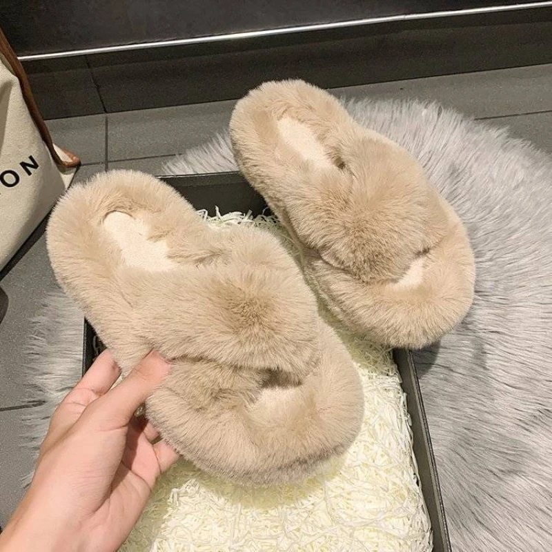  شباشب نسائية قطيفة بنعل سميك لخريف 2025 جديدة مقاس كبير مبطنة بالقطن أحذية مريحة للمكتب والمنزل والخارج والداخلية #6