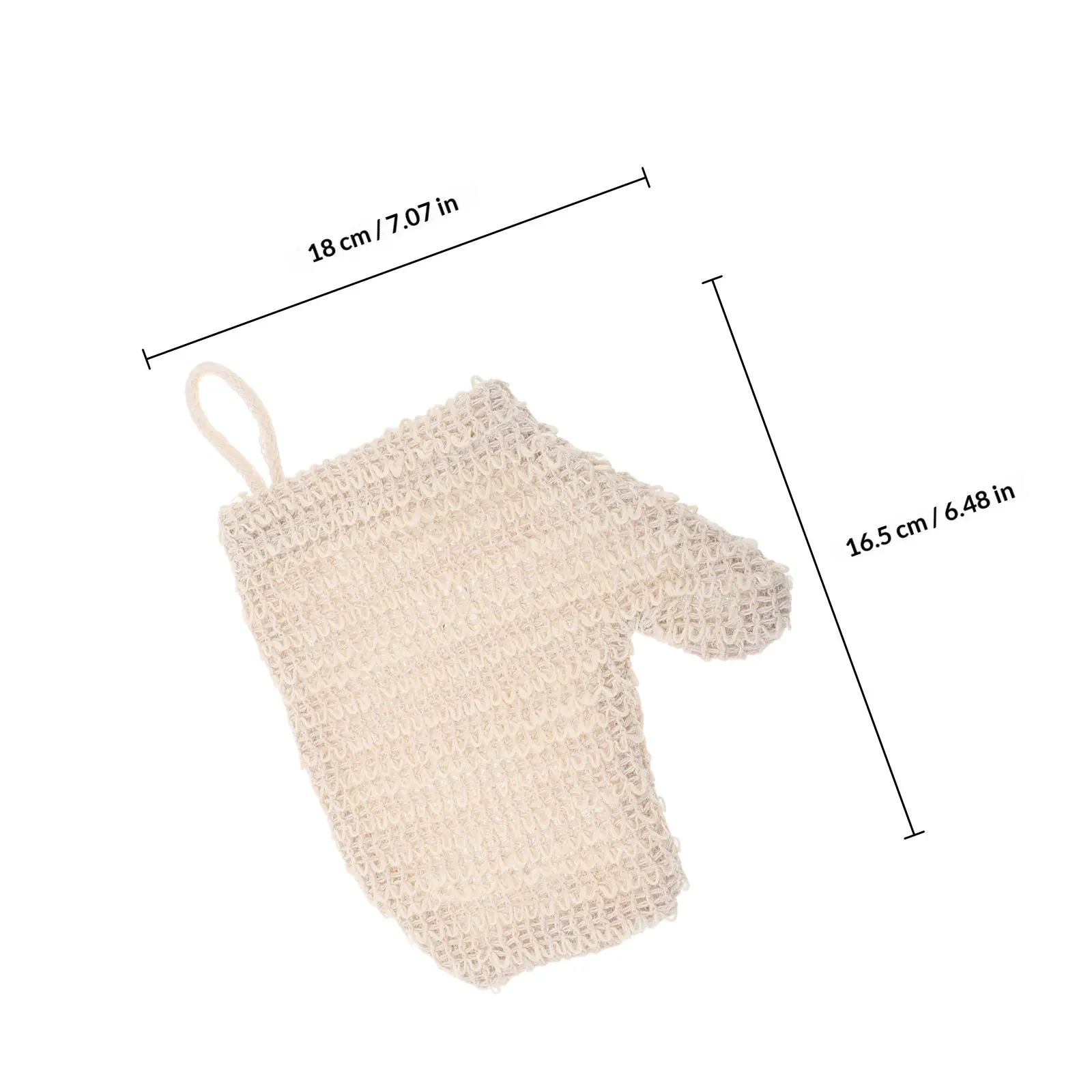 2Pcs Body Scrub Gloves Cotton Linen Reusable Shower Bath Mittens Dual Sided Exfoliating Gloves for Gentle Deep Clean Spa