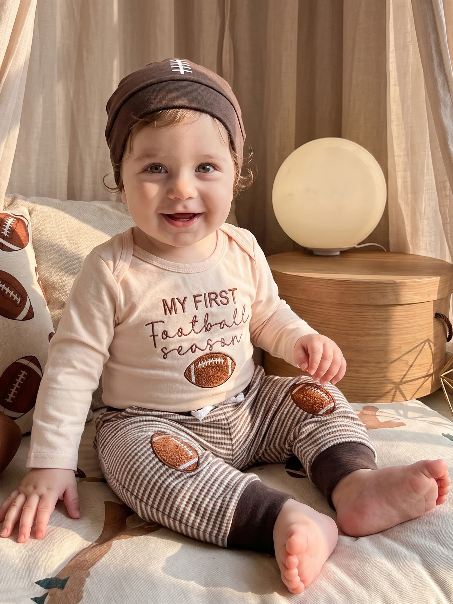 Romper Sleeve Letters Romper Rugby Romper Boy Sleeve Letters Long-Sleeve-Letters Baby-Boy-Fall Latest Romper Sleeve Letters