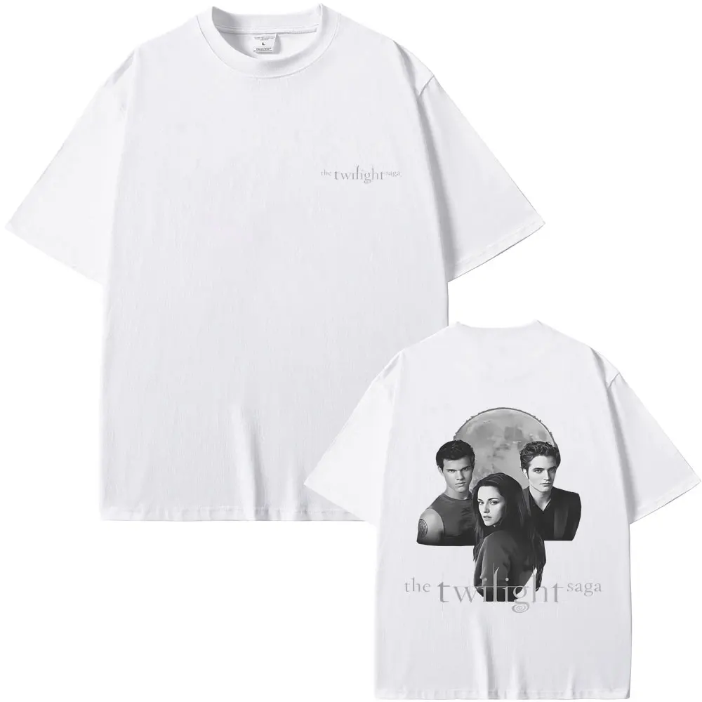 فيلم الشفق مصاص دماء روبرت باتينسون إدوارد كولين بيلا جاكوب الأسود الجرافيك تي شيرت الرجال النساء عادية ريترو المتضخم تي شيرت #5