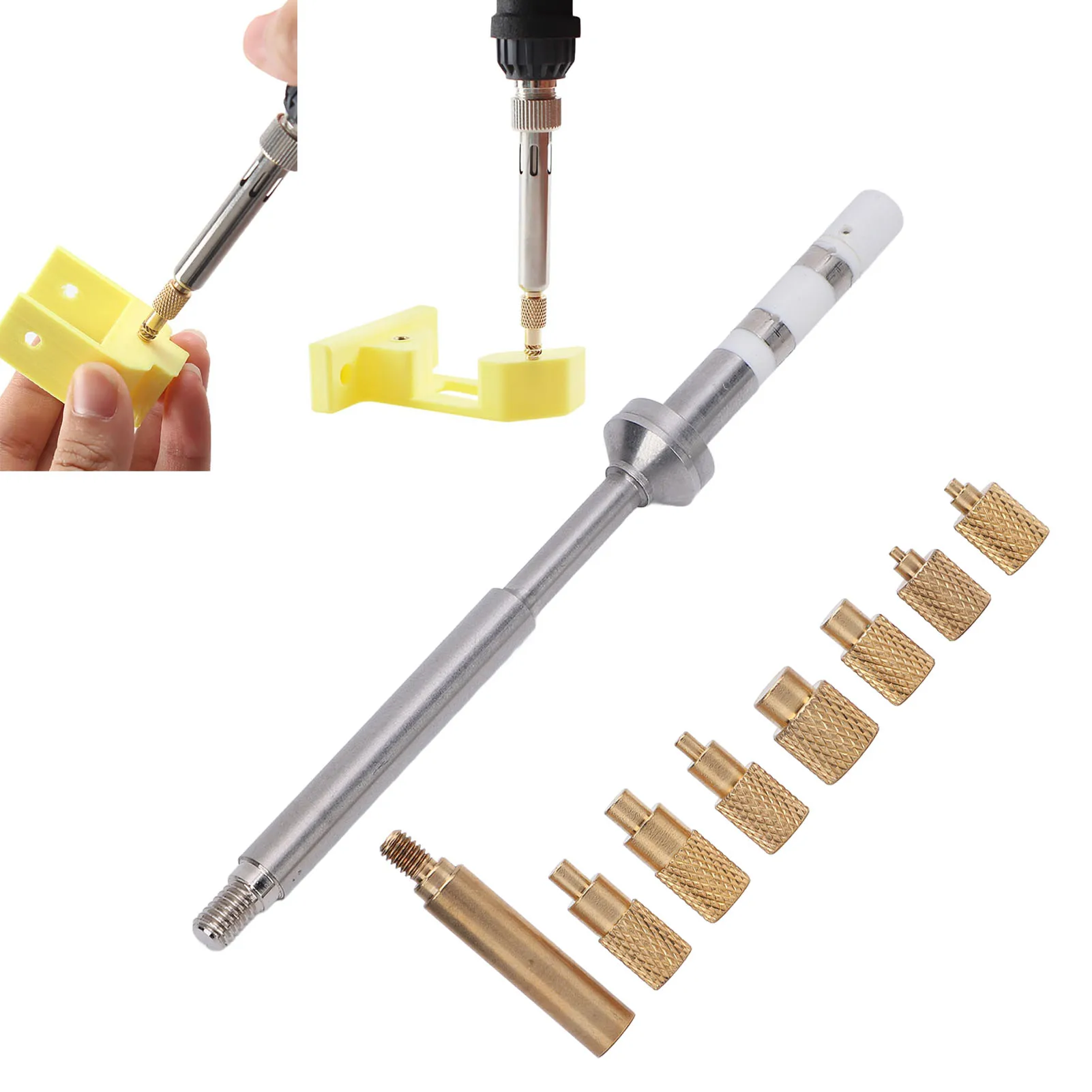 Brass Nut Inserts Soldering Iron Adapter M2-M8 Insertion Tip Replacement for TS100 TS101 PTS200 3D Printer Accessories