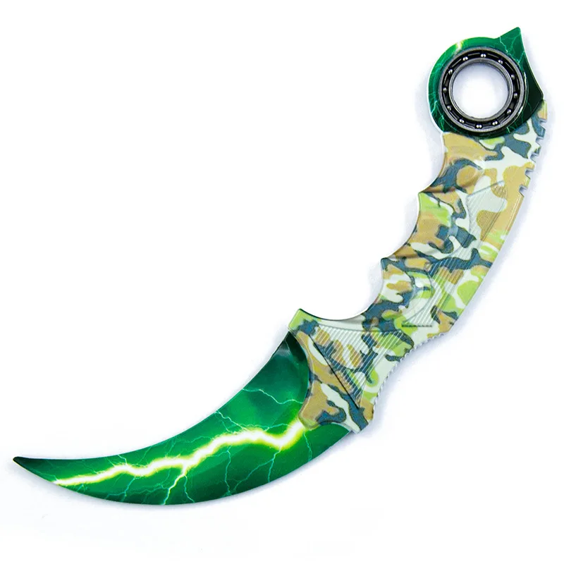 Camouflage rotating Talon Scimitar Dagger Prop Rotating alloy model weapon toy unbladed display thor hammer  katana demon slayer