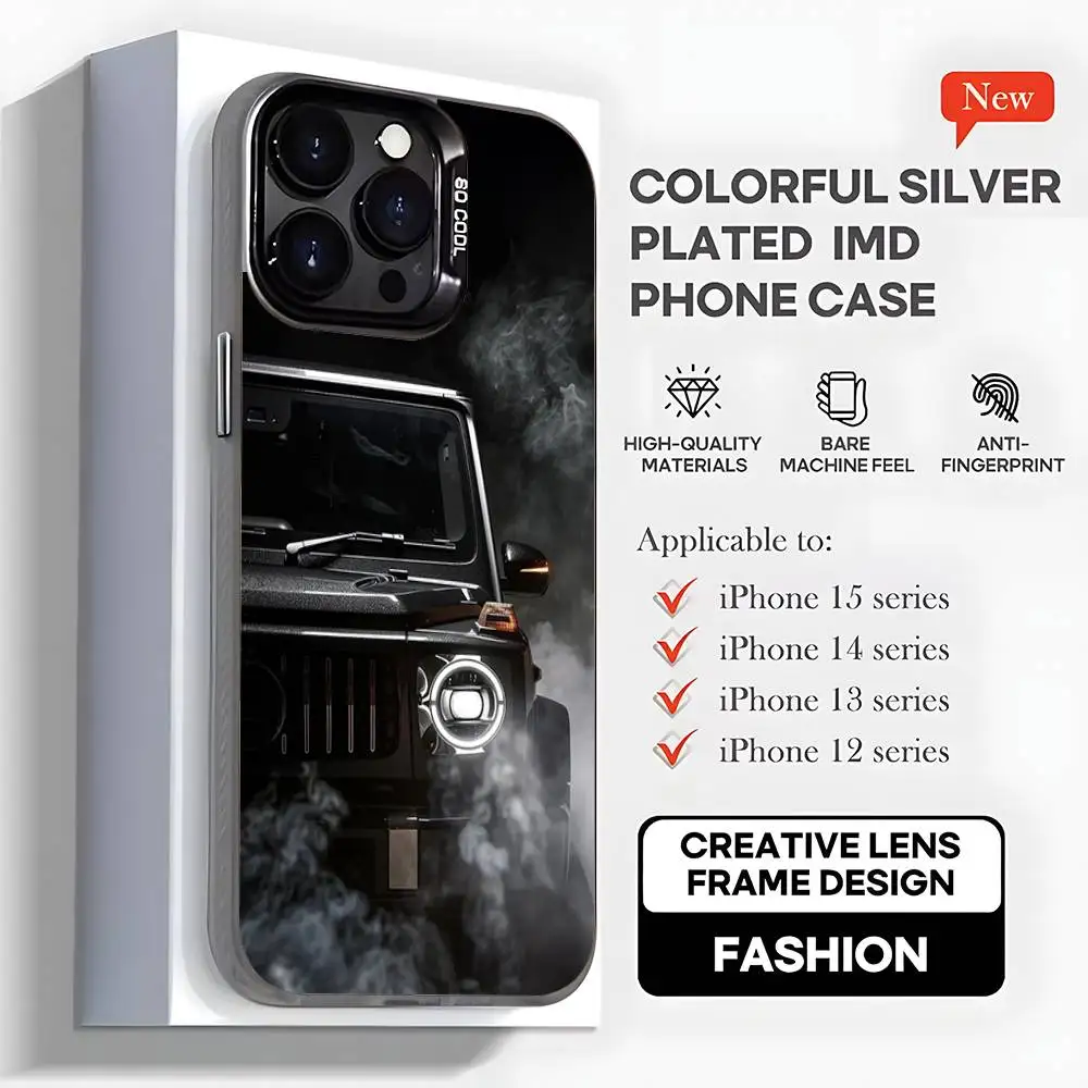 スポーツ M-MERCEDES-ES iPhoneケース iPhone 16,15,14,13,12,11,Mini,Pro,MAX,plus対応 ブラックマット 耐衝撃カバー