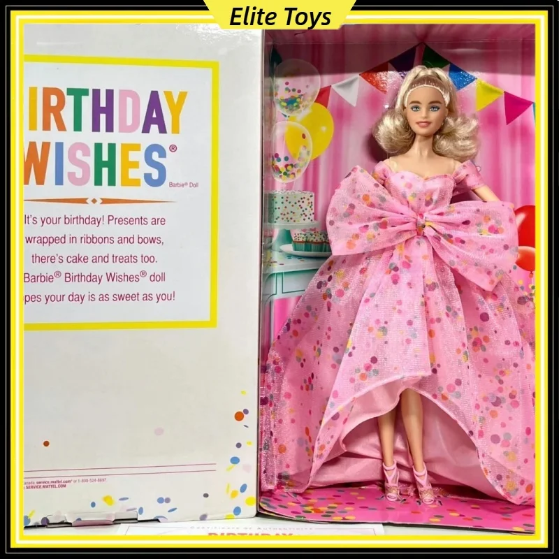 

Barbie Birthday Wishes Butterfly Knot Princess Dress HCB89 Doll Collection Gift Box Set Toy Birthday Christmas Surprise Gift
