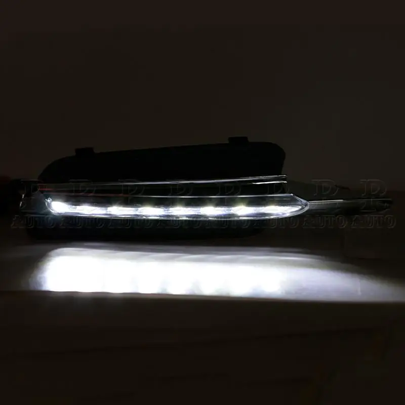 R-AUTO DRL For BMW X5 E70 2007 2008 2009 2010 LED Front Bumper Daytime Running Lights Daylight LED Fog Head Lamp Light Cover
