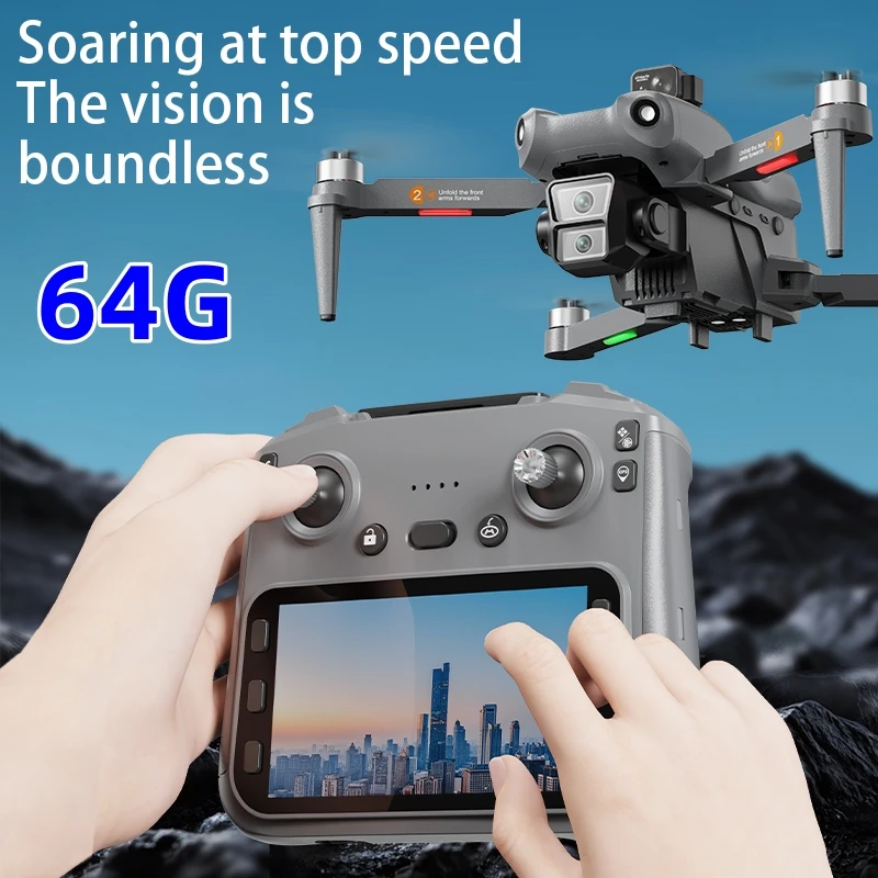 L300 pro GPS Professional Drone With 4K HD Camera  Screen Obstacle Avoidance EIS Anti-Shake FPV Brushless RC Quadcopter