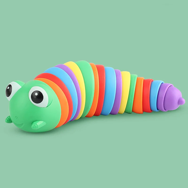 Jouet Fidget limace articulée, jouet Flexible, anti-Stress, jouets sensoriels pour enfants