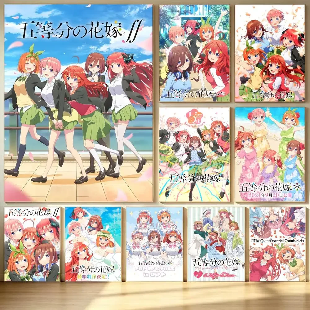 anime The Quintessential Quintuplets Poster HD  Printing Soothing and Cream Style Home Decor for the Living Room cafes Gift