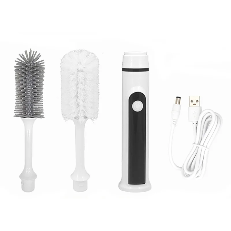 Electric Milk Bottle Brush 2 in 1 Baby Bottle Cleaning Kit Nipple Cleaner Waterproof Electric Cup Brush