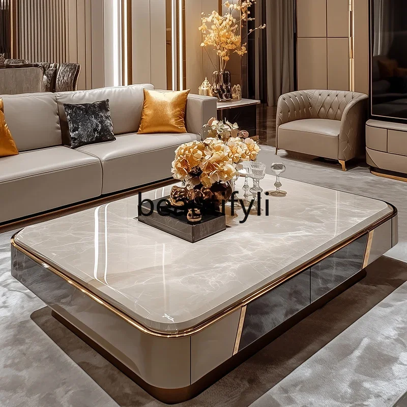 

A26 2025 new light luxury high-end modern simple home designer high-end atmospheric coffee table