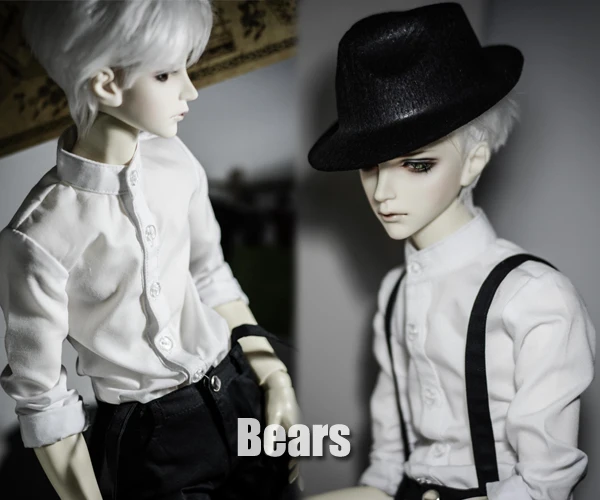 

BJD Doll Clothes White Gentleman Standing Collar Shirt Tops For 1/3 1/4 BJD SD DD MSD MDD SD10 SD13 SD17 POPO68 Uncle SSDF ID75