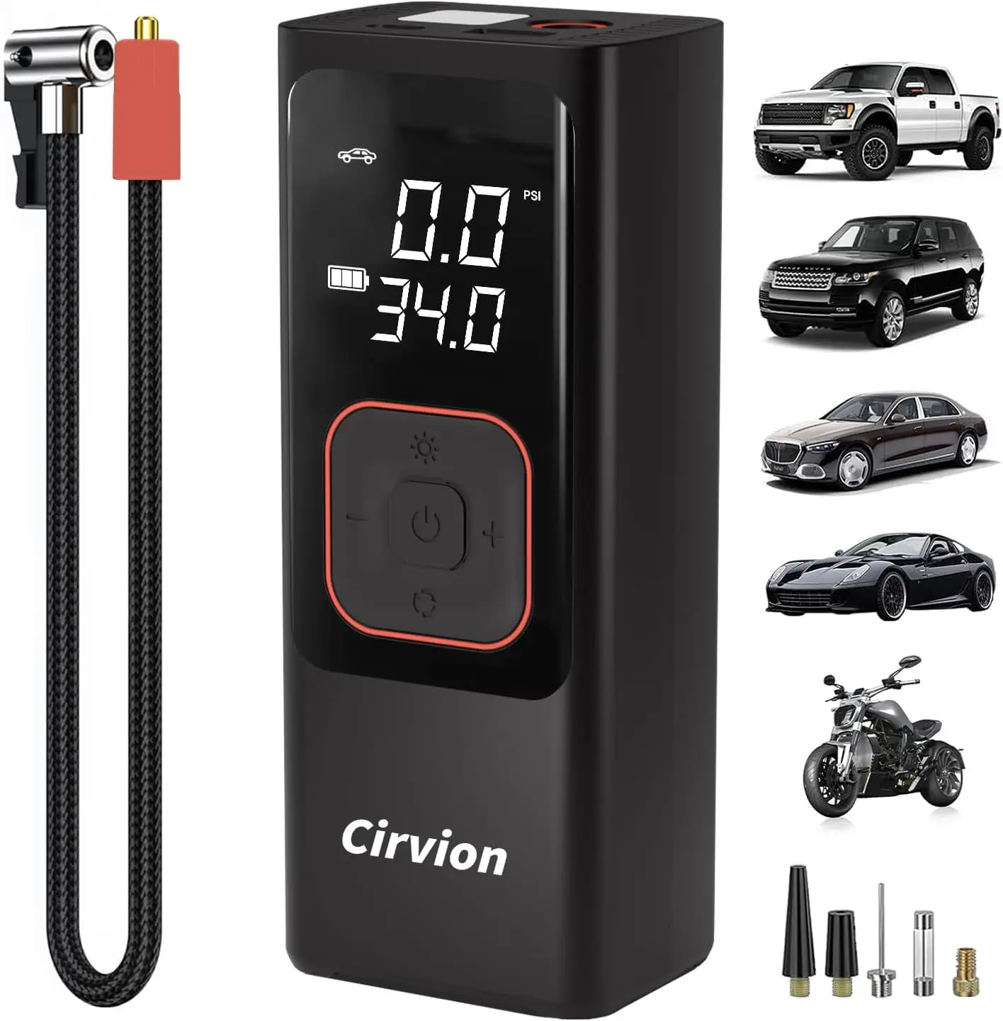 

Беспроводной насос для быстрого накачивания шин емкостью 25000 мАч со светодиодным манометром, перезаряжаемый комплект для обслуживания шин 160 фунтов на квадратный дюйм