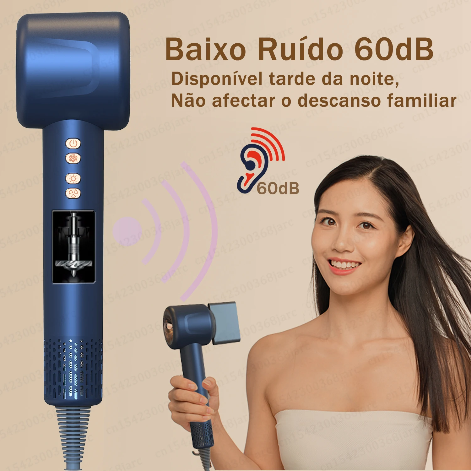 Super secador de cabelo 220v sem folhas de pessoal cuidados — foto 4