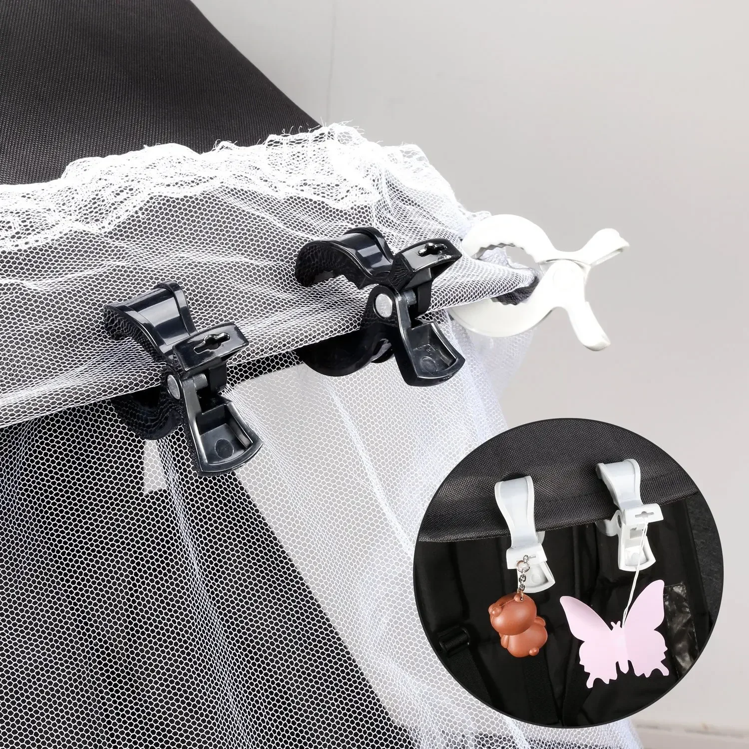 2pc/lot Baby Colorful Car Seat Accessories Plastic Pushchair Toy Clip Pram Stroller Peg To Hook Cover Blanket Mosquito Net Clips