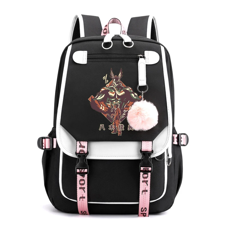 My Hero Academia Bakugo Girl School Backpack Bag Anime School Bags for Teens Boku No Hero Academia Backpack Rucksack Mochila