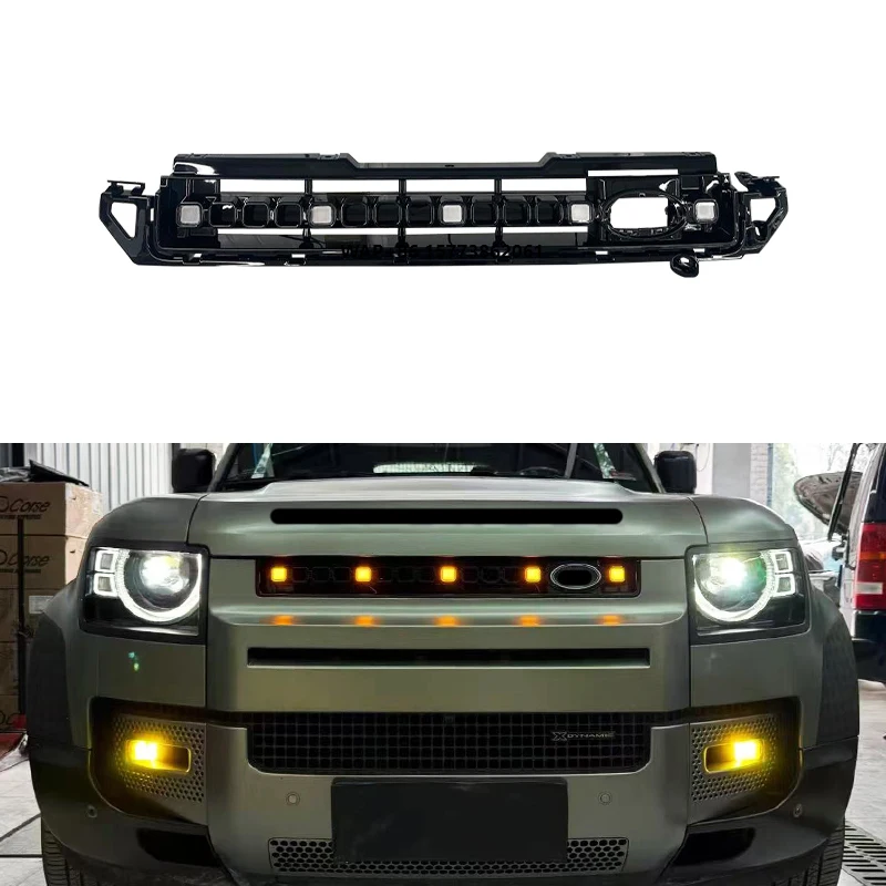 

Car Modification Upgrade New Front Headlight Grille Light Accessories for 2020 LR Defender