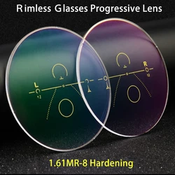 ALICIA 1.61 MR-8 1.67 MR-7 Rimless Glasses Progressive Multifocal Lens Hardened HD Anti Blue light Photochromic Lenses Man Woman