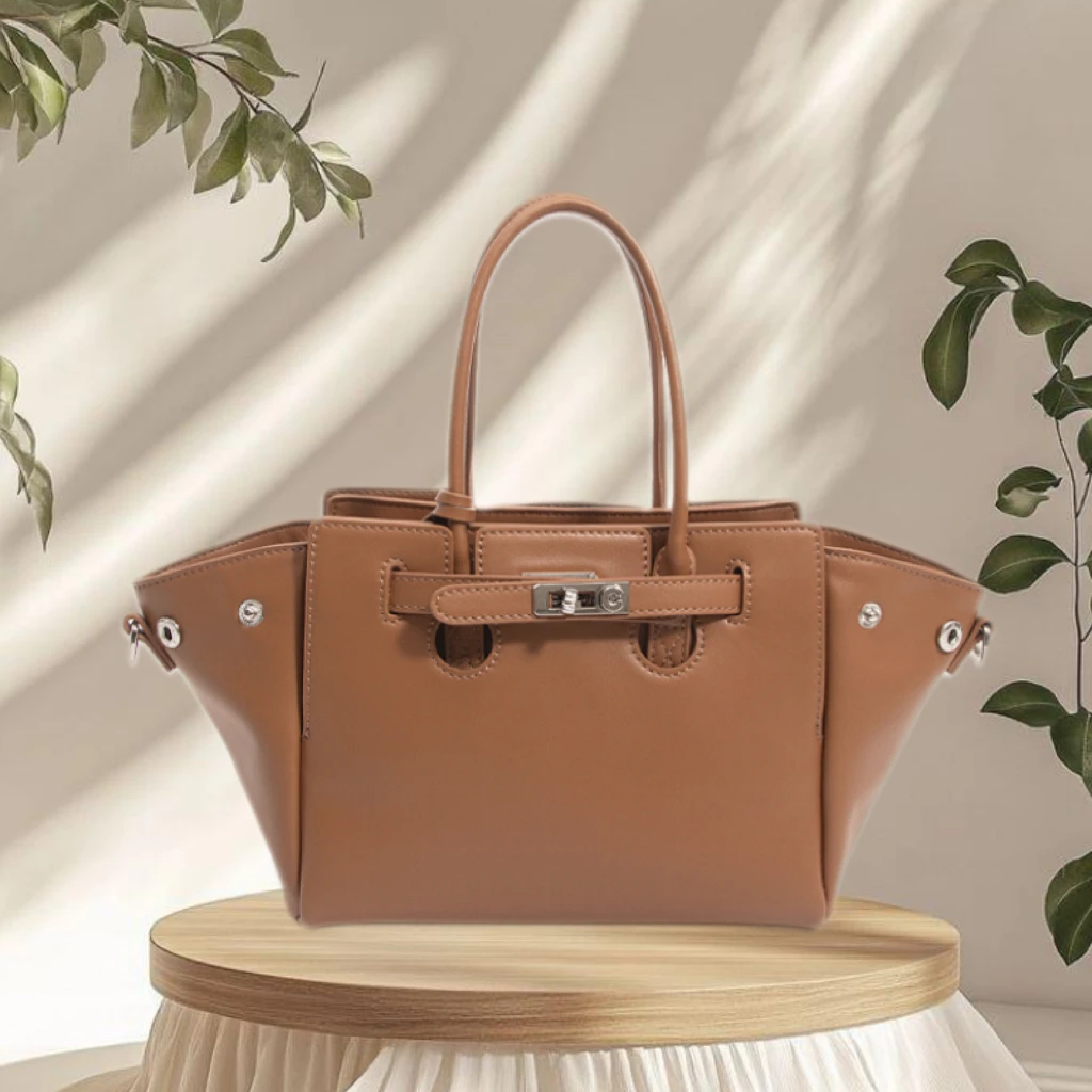 

New Cowhide Handbag Tote Briefcase Large Capacity tote Bag Genuine Leather Commuting Versatile Niche Women's Bag