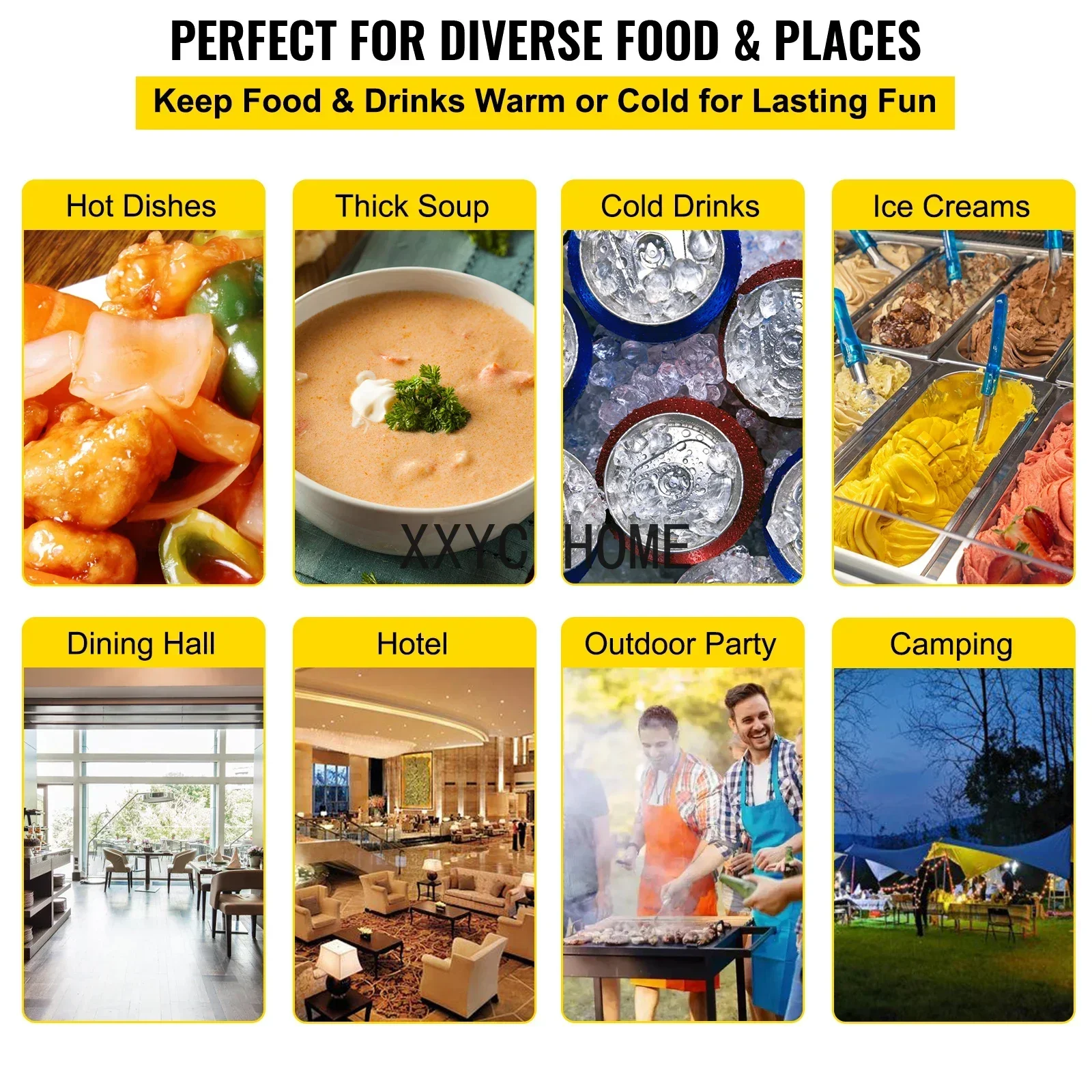 TAO 30L Insulated Cabinet 3 Pans Food Carrier Food Delivery Container Box Stackable Top Loader Outdoor Refrigerating Cabin