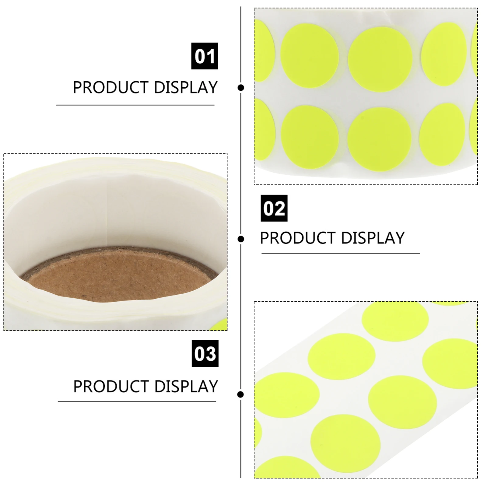 

Fluorescent Stickers Colored Dot Labels Self Adhesive Craft Seal Decorative Party Home Use Slogan Sticker Project Diary Gift