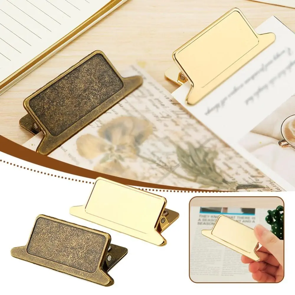New Metal Binder Clips Alloy DIY Paper Clip Anti-slip Reading Tools Securing Clips for Office Home School