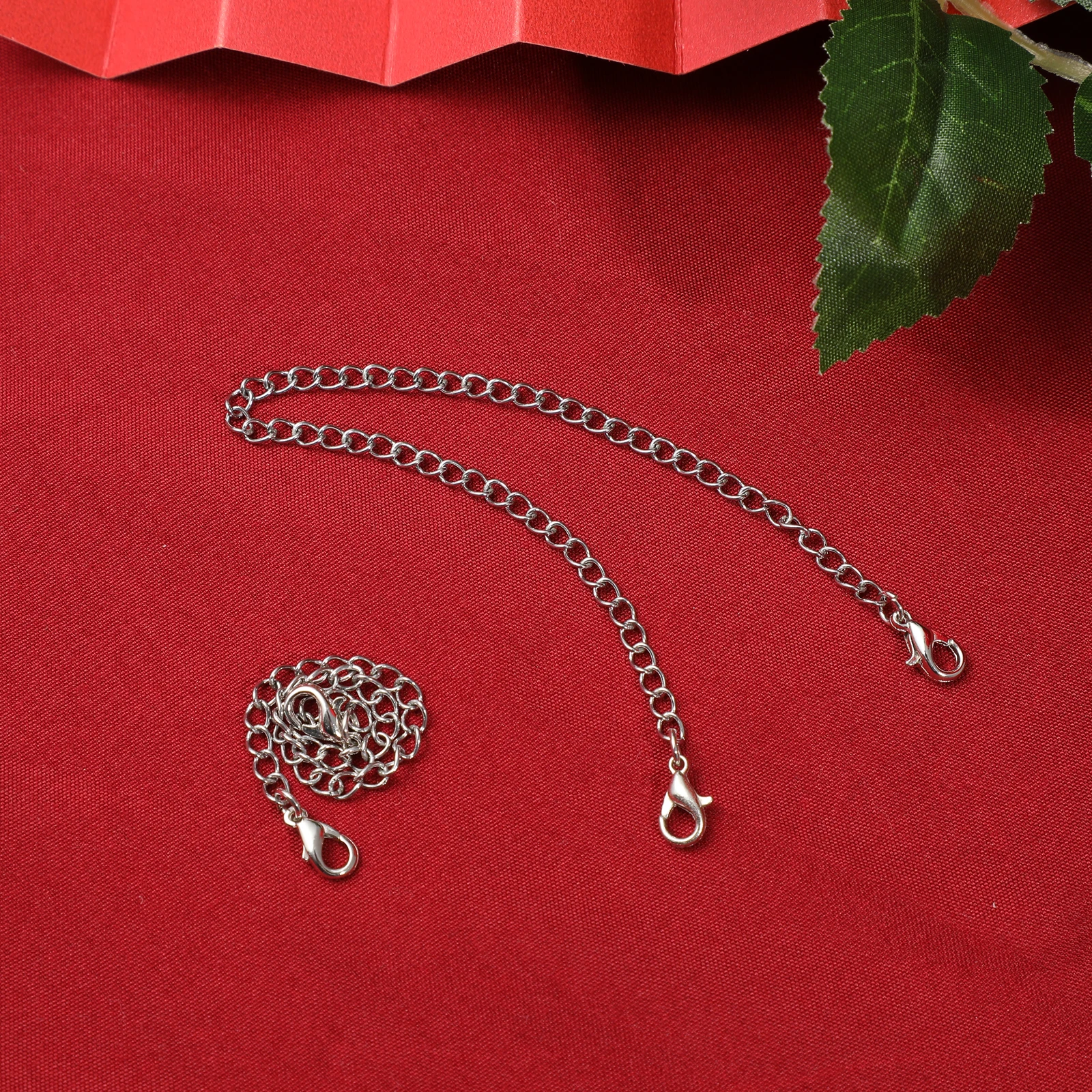 

Stainless Steel Chain Set 4 Lengths 15cm 10cm 7cm 5cm Lobster Clasp Necklace Bracelet Extender Chains for DIY Jewelry
