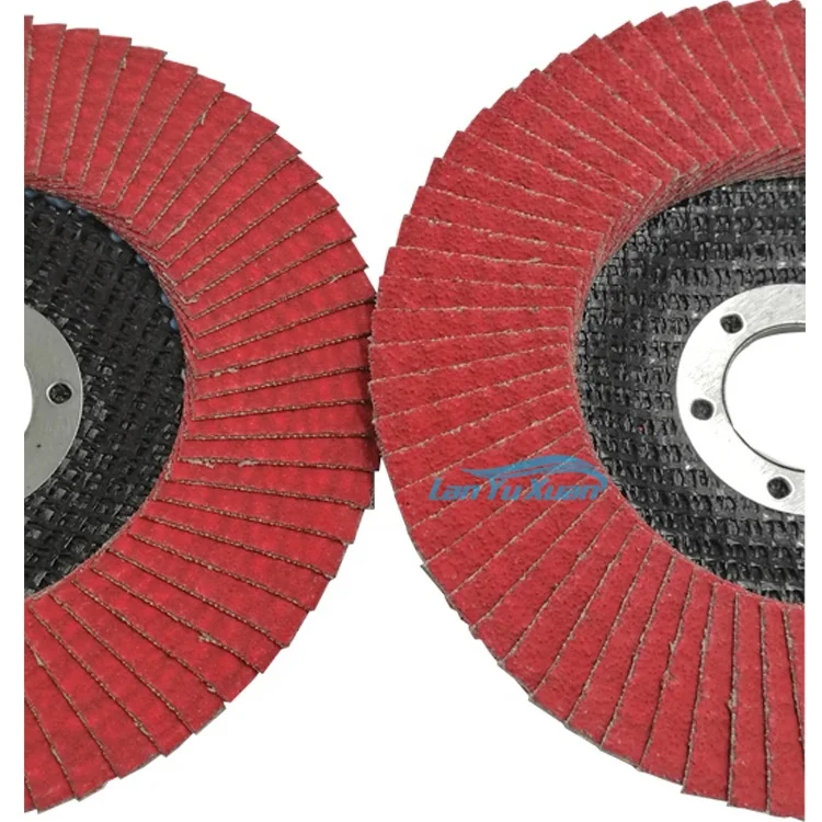 Satc 4.5 Inch Keramische Aluminiumoxide Flap Disc Durzaam Rood 115*22 Mm Schuurdelen Voor Polisten Metalen, Roestvrij Staal