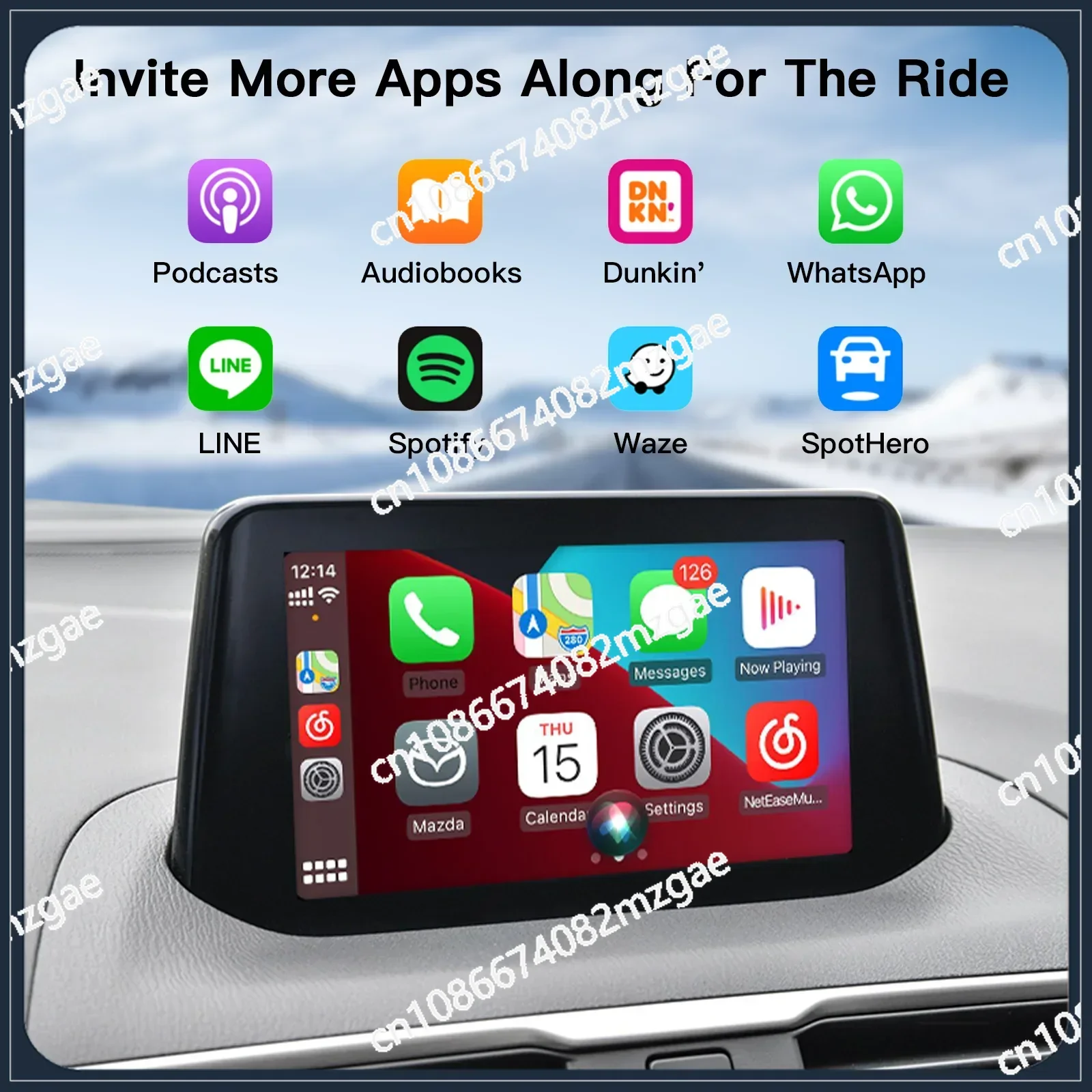 NEW P3 For Wireless CarPlay Android Auto Adapter USB Hub OEM for Retrofit Mazda 2 3 6 CX3 CX5 CX8 CX9 MX5 TK78669U0C Kit view 6