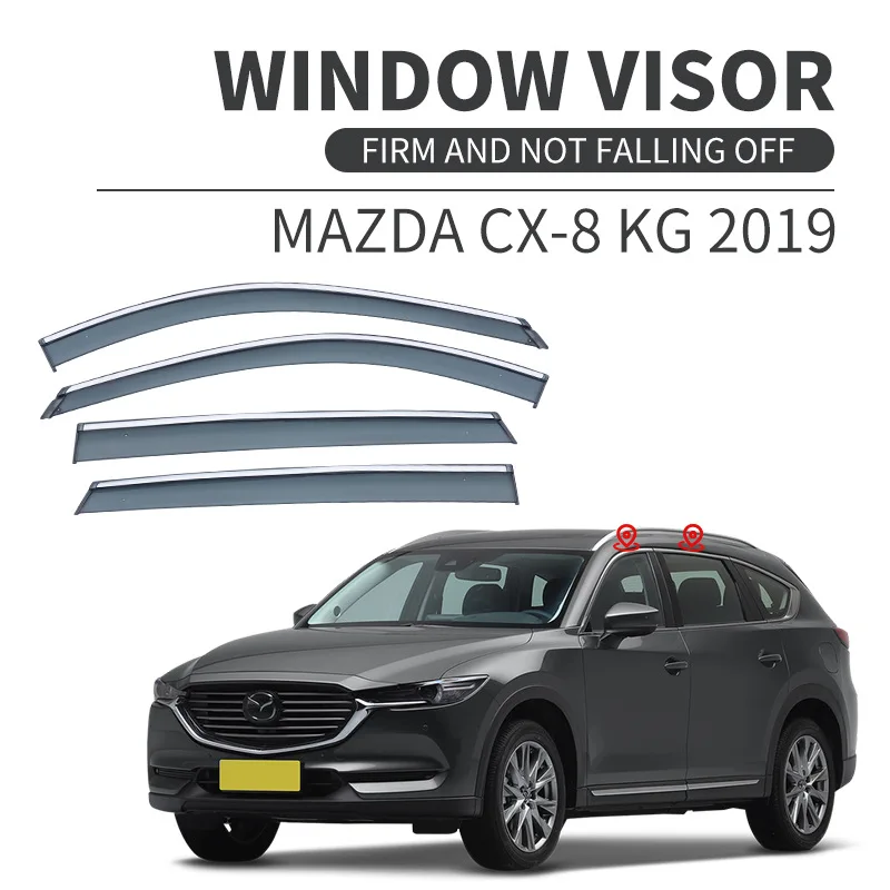 

For MAZDA CX-8 KG 2017+ Car Window Visor Awning Shelters Windshield Side Window Rain Sun Shade Auto Accessories