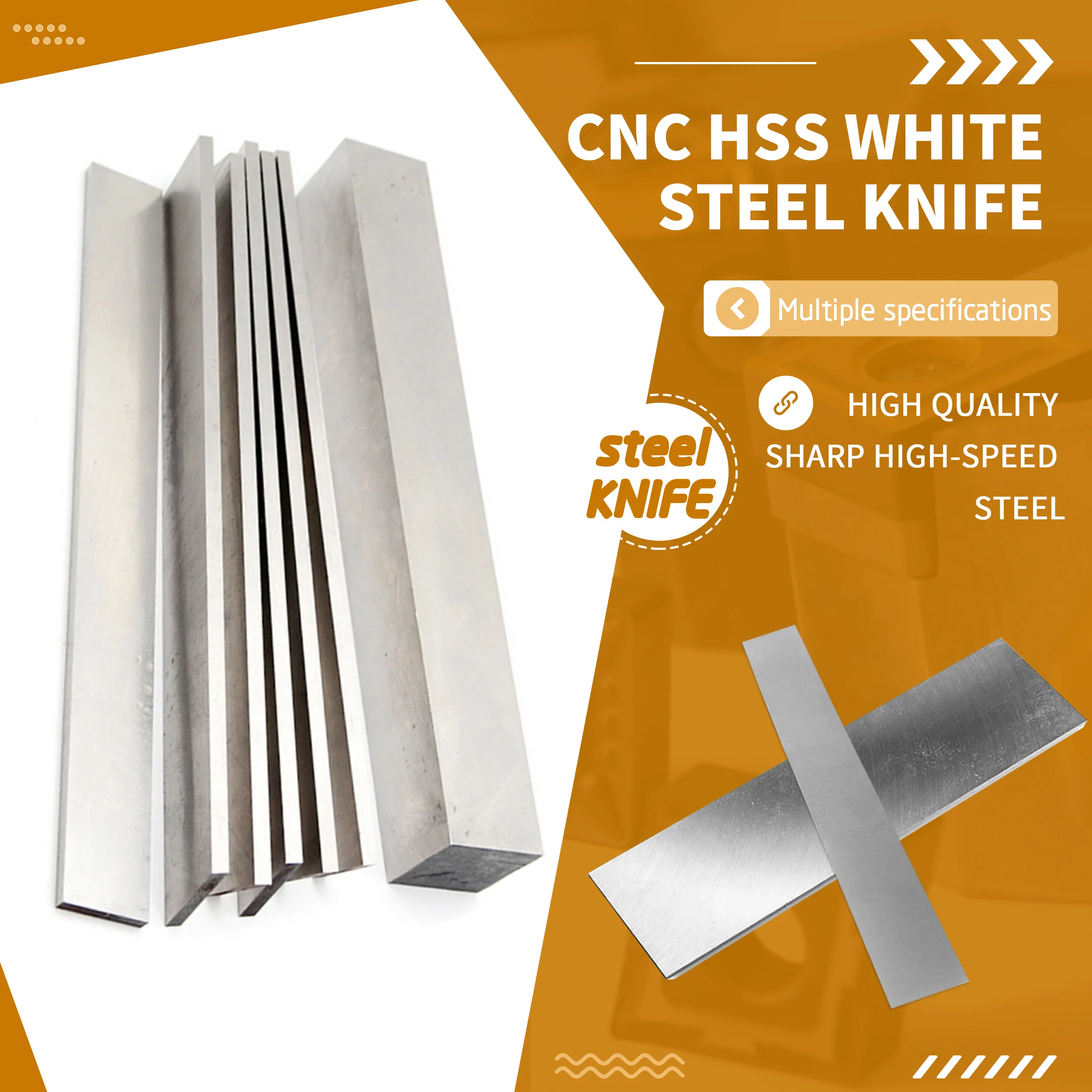 HSS Model 4x20 4x25 4x30 4x35 4x40 4x45 4x50 4x60 4x80 4x100 White Steel Knife Length 300mm High Speed Steel Knife Embryo Tools