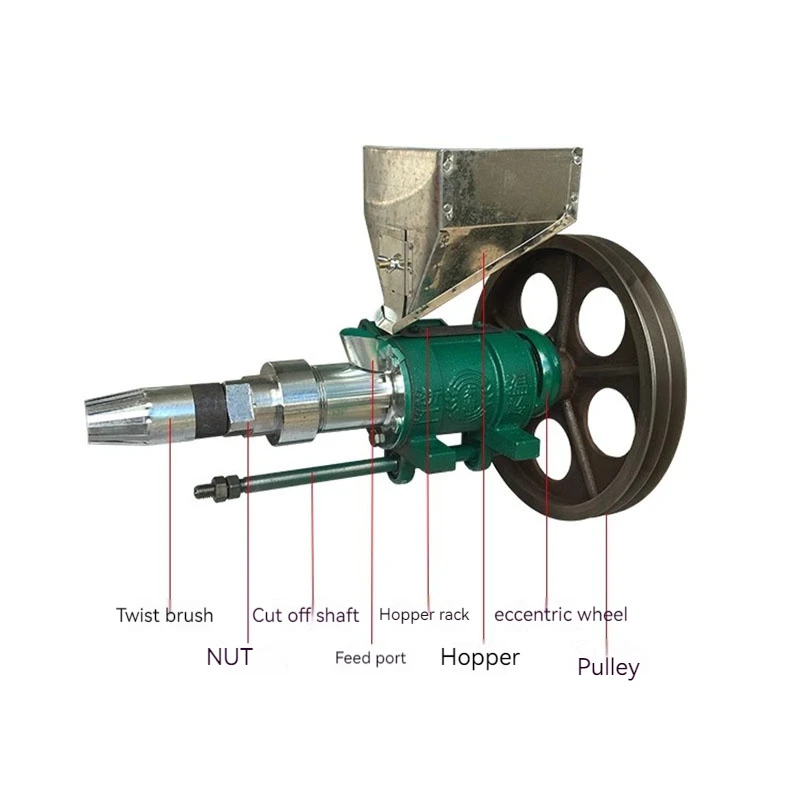 14 Zastosowanie Wytłaczarka do przekąsek 25 kg / h Maszyna do wytłaczania żywności z ryżu kukurydzianego Skręcona maszyna do wydmuchiwania drążków