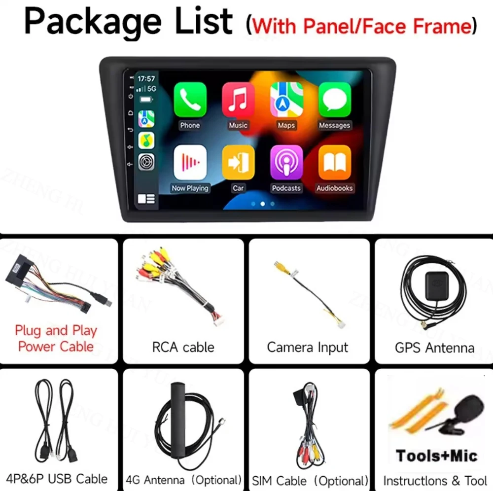 For VW Skoda Rapid 2013 2014 2015 2016 2017 2018 2019 Android 15 Radio GPS Multimedia For seat Toledo 2015-2018 carplay RDS WIFI