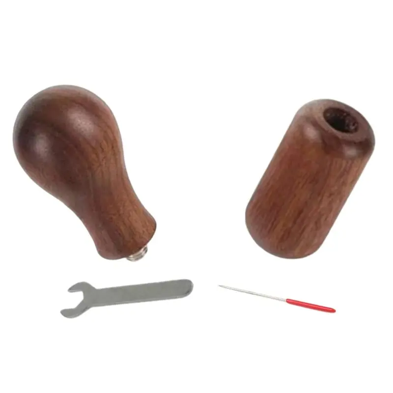 ABXF-Anti-Scald Steam Lever And Sleeve Solid Wood Steam Rod Replacement Set Coffee Machine Wooden Upgrade Parts