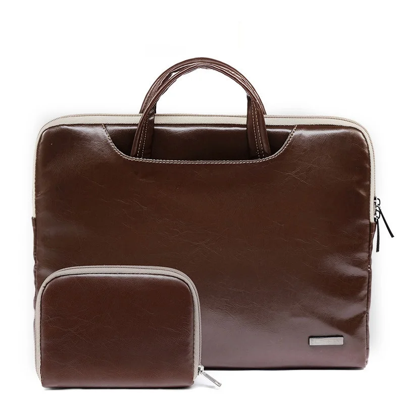 New Brand Lisen PU Leather Handbag Laptop Bag 11,13,14,15.4,15.6,16 inch,Briefcase Portable KUMON Case For MacBook Air,Pro