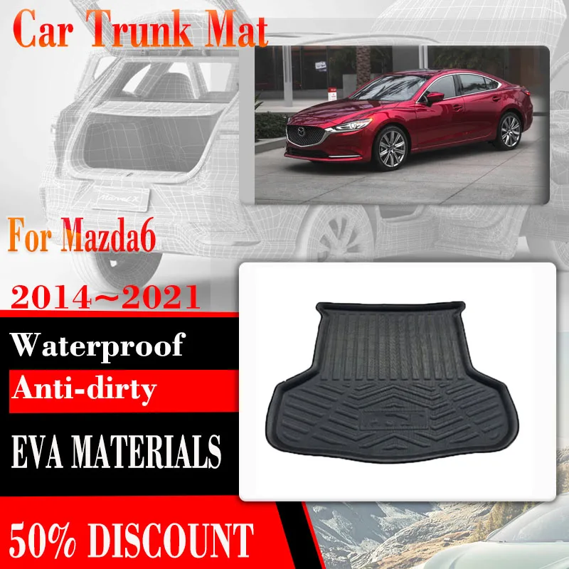 

Car Boot Mats For Mazda 6 Atenza Mazda6 Sedan 2014~2021 Waterproof EVA Rear Trunk Storage Pads Carpets Auto Interior Accessories