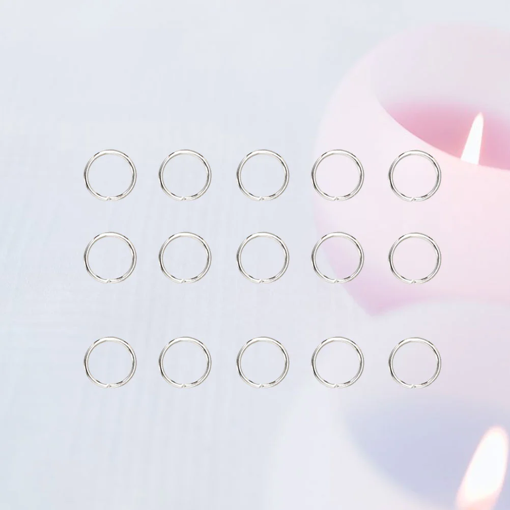 200 Pcs Supplies for Jewelry Jump Rings Stainless Steel Connector Creation Making Key Chain Circle Split Open Bulk Heavy