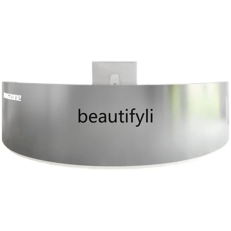 Company Beauty Salon Stainless Steel Front Desk Reception Desk Barber Shop Arc checkout page3286