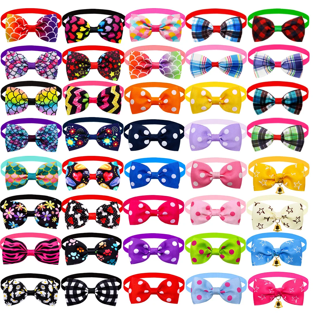 20pcs Dog Acccessories Dog Bow Tie Bulk Dog Collar Bow Dog Bowtie Small Dog Cat Pet Supplies Dog Fashion Accessoreis Bow