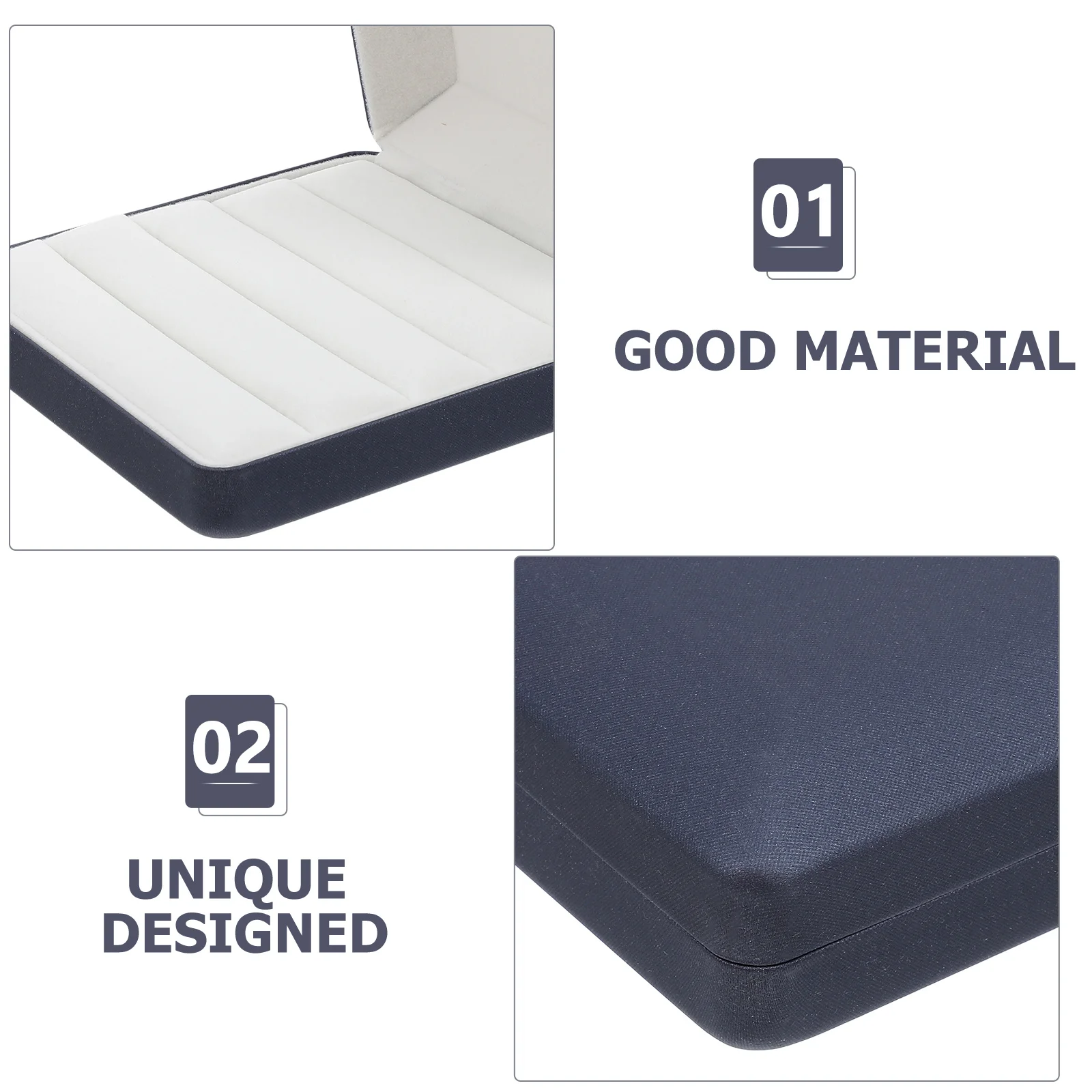 صندوق منظم حلقي صغير من البولي يوريثان منظم مجوهرات السفر المحمول حلقات مدمجة للتخزين صندوق خاتم من البولي يوريثان #1