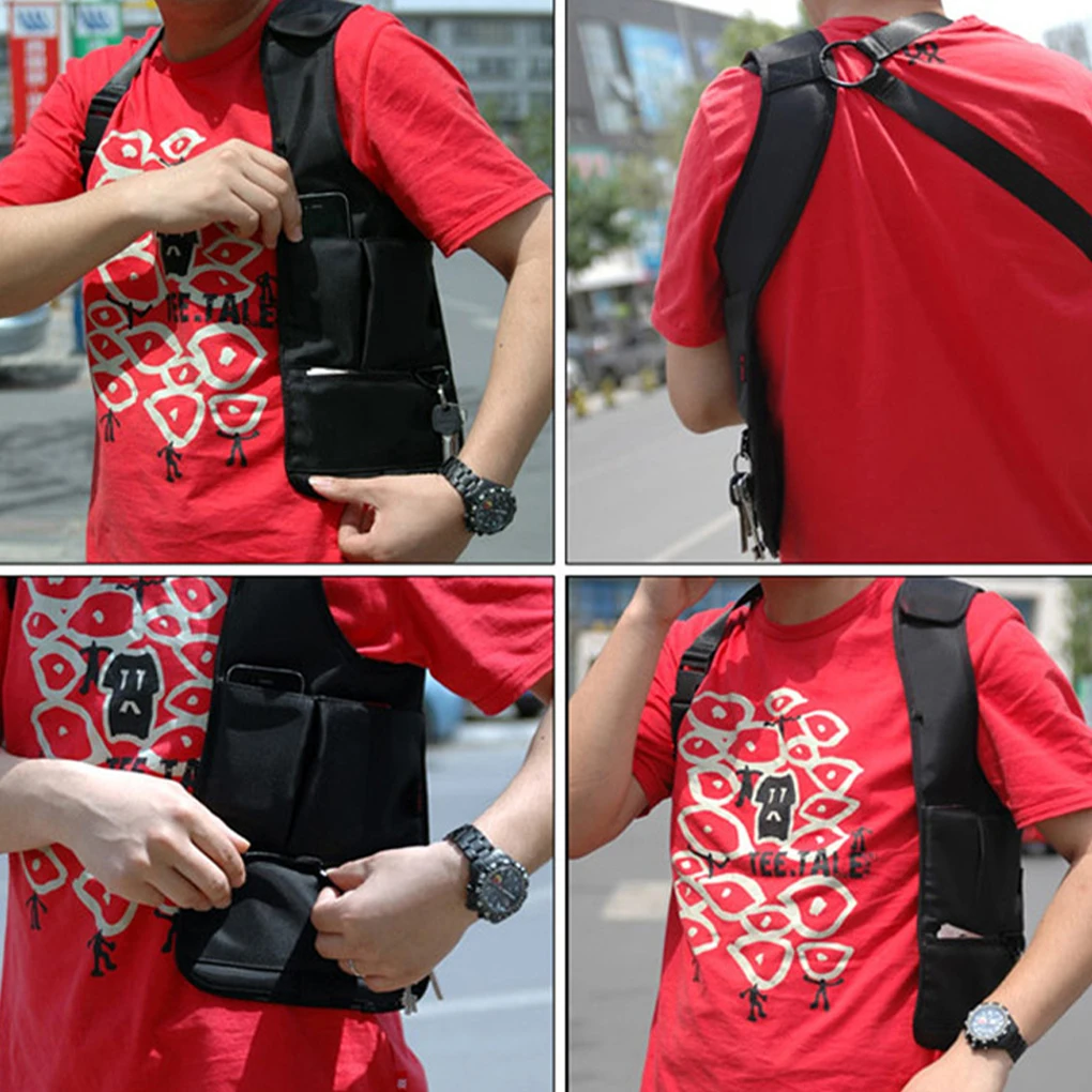Black Concealed Underarm Shoulder Bag Stay Fashionable Stay Safe Lightweight And Portable Polyester